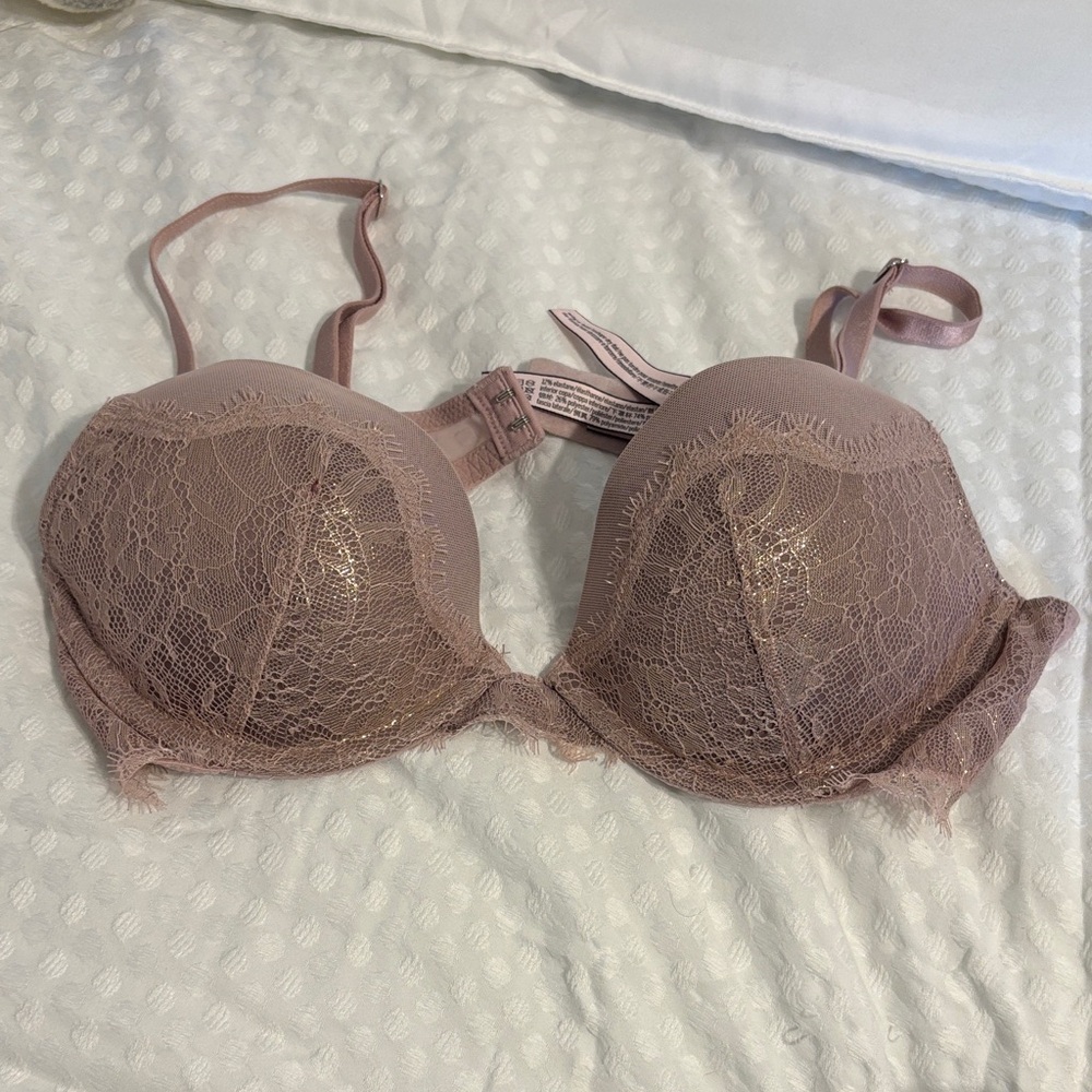 Victoria's Secret Lace Push-up Bra in Dusty Rose